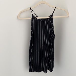 Striped black & white tank top